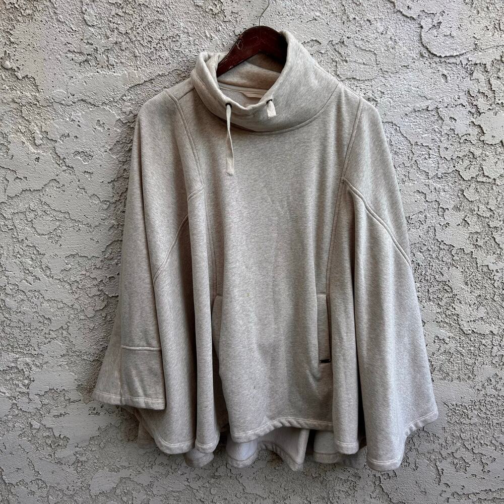 UGG Australia Cozy Fleece Cape Poncho Cowl Neck Pockets M/L